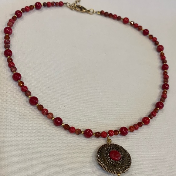 Studio Barse Jewelry - Coral and bronze necklace!!! Studio Barse Jewelry - Coral and bronze necklace!!!